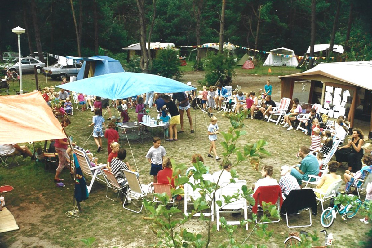Oude foto van de Gebarencamping geschiedenis